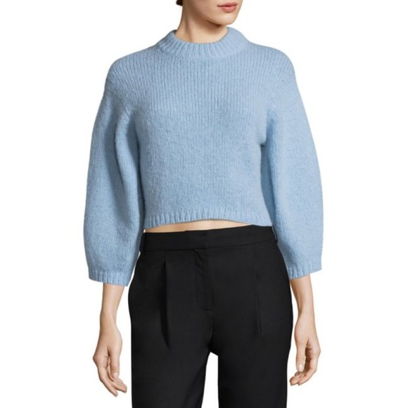 Tibi Cozette Alpaca Cropped Sweater 